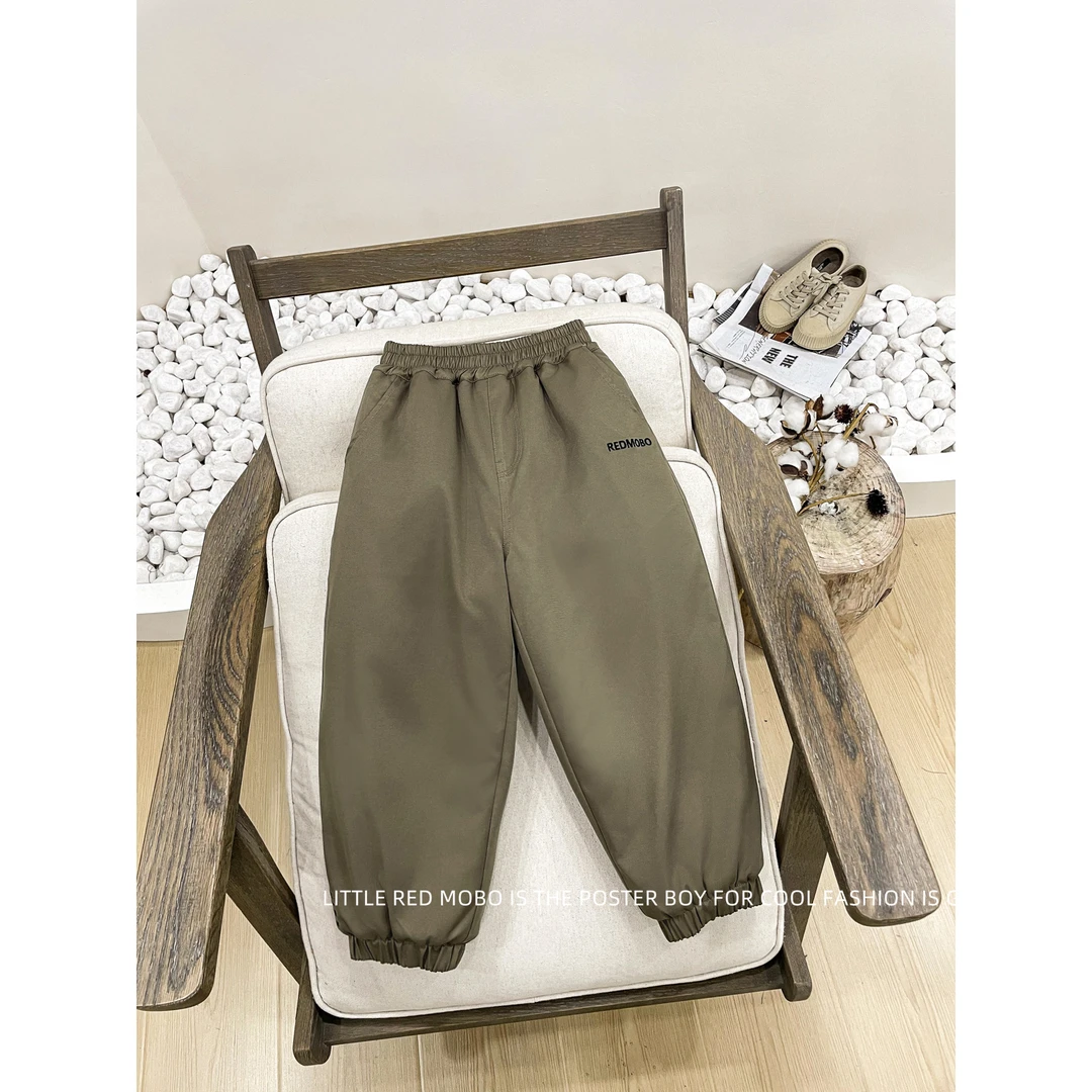 【现现】童装男儿童裤子夹棉加厚棉裤2024新款冬季长裤MMK841103