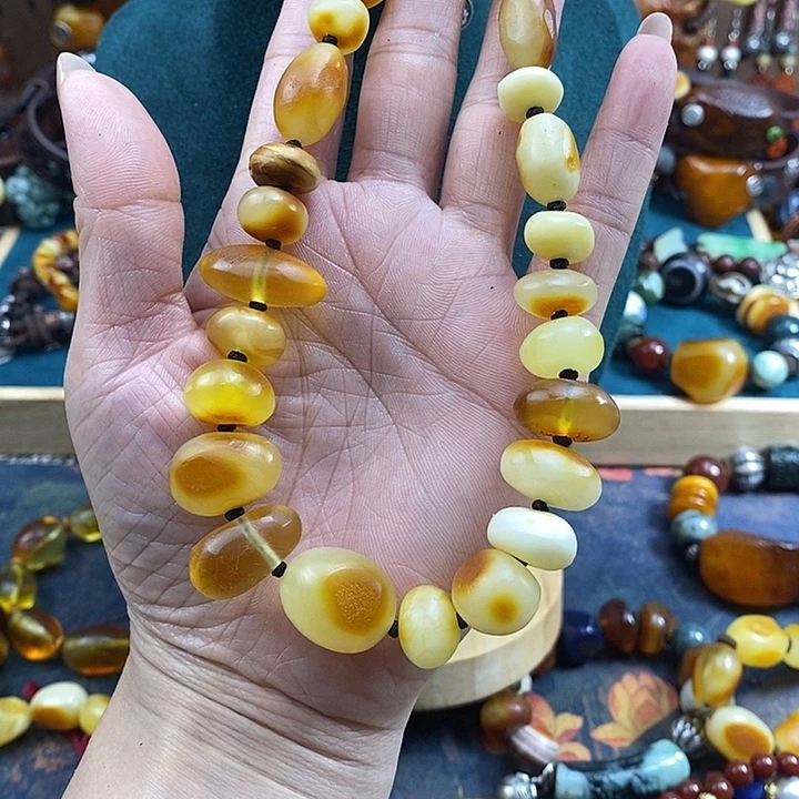 蜜蜡未镶嵌项链项链