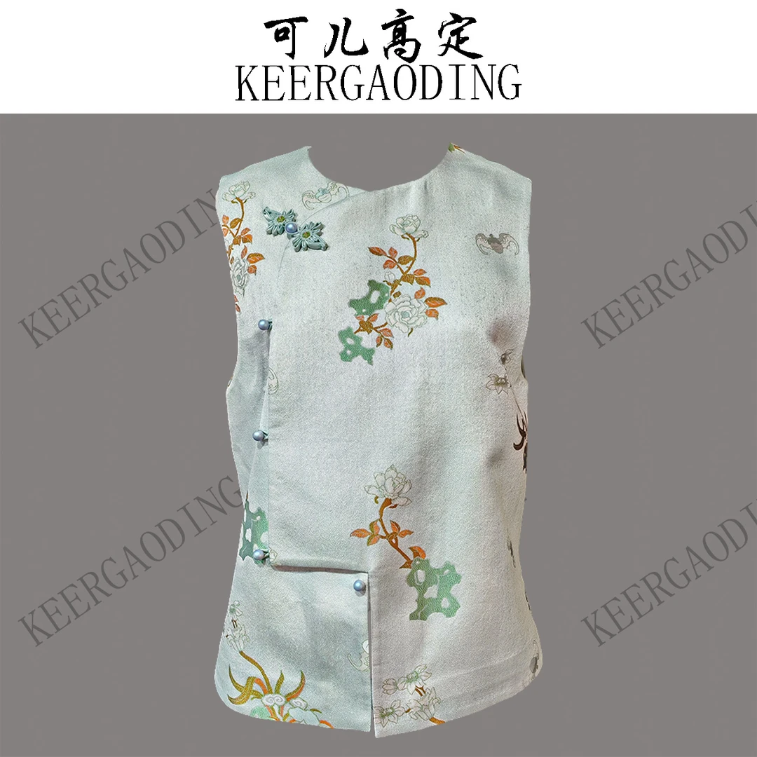 【可儿·高定】螺钿非遗宋锦高端新中式国风设计师款马甲3-J5583