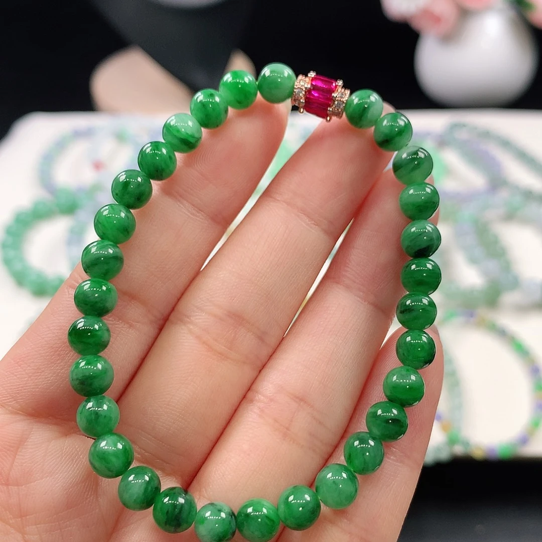 翡翠未镶嵌手链6mm