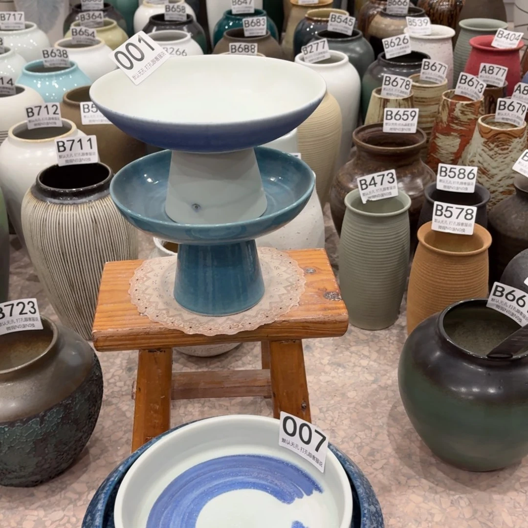 摆件用****2景德镇陶瓷花瓶高口6个