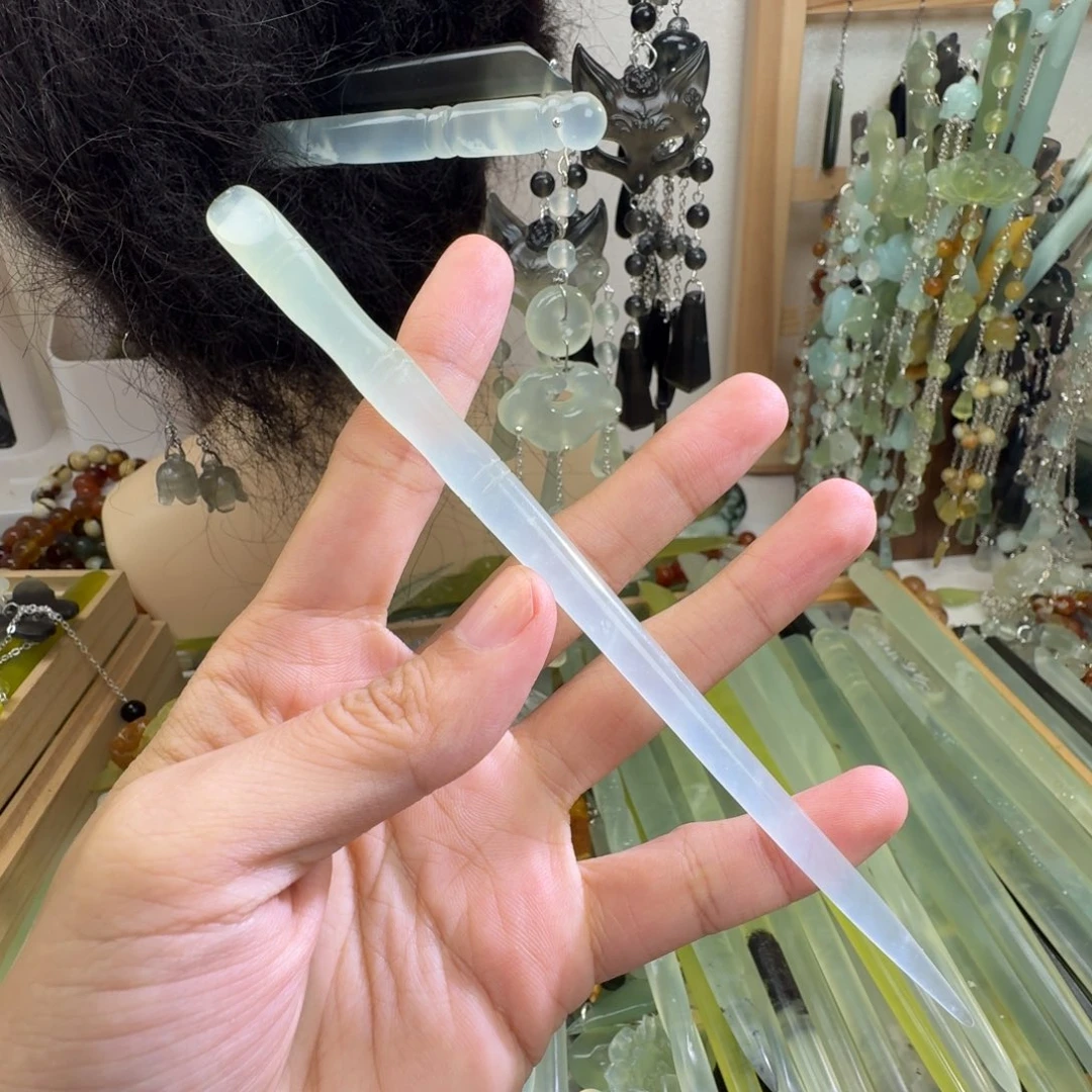 蛇纹石玉合金发饰