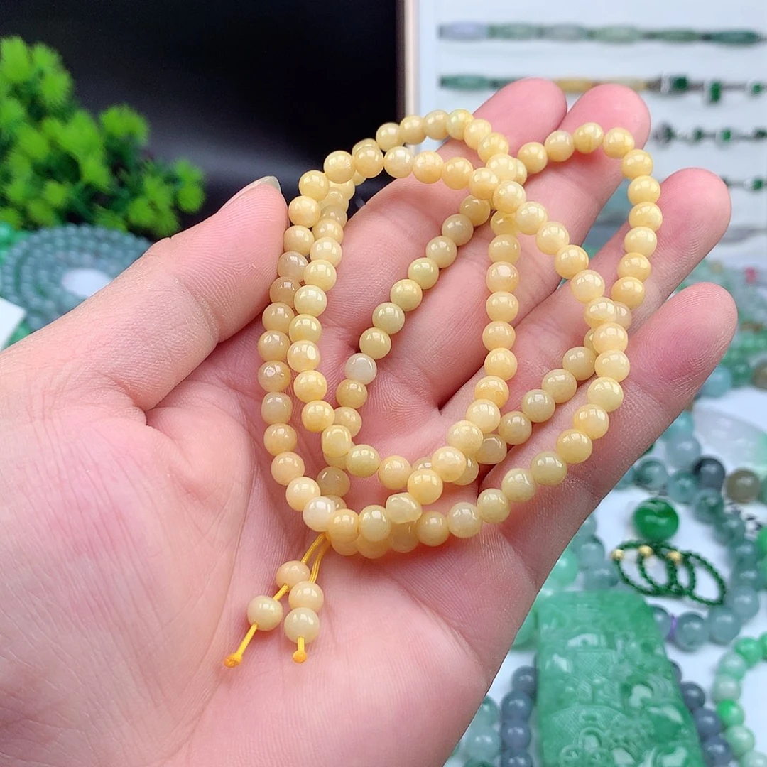 翡翠未镶嵌颈饰项链