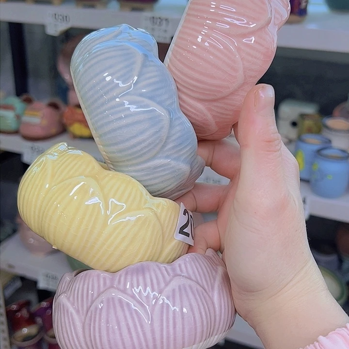 红陶陶瓷花盆当场满12包邮