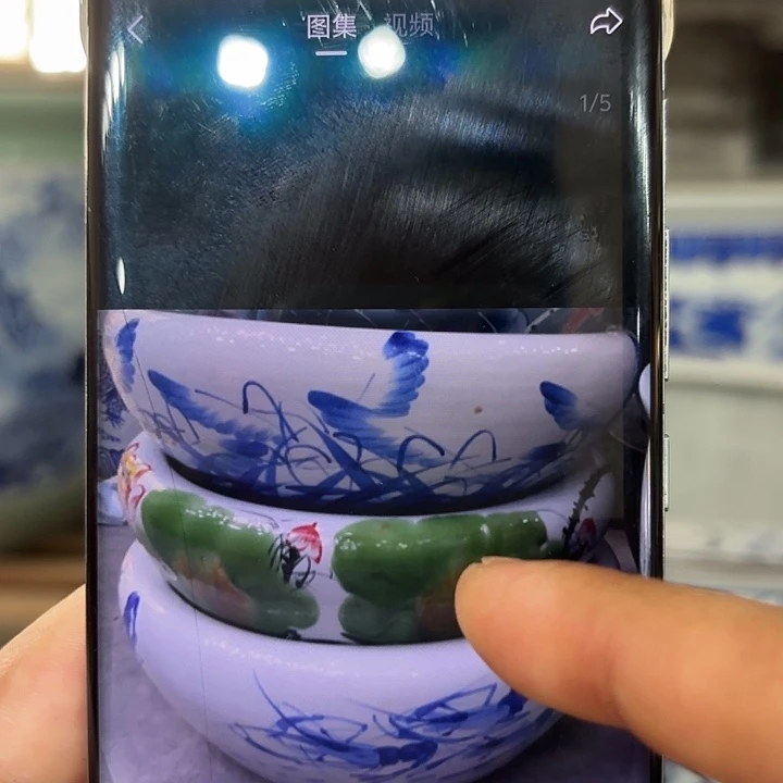 摆件瓷片。60公分微暇