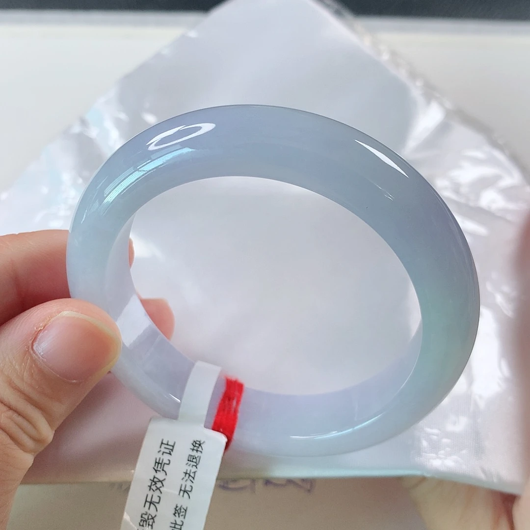 未镶嵌手镯翡翠粉紫色206