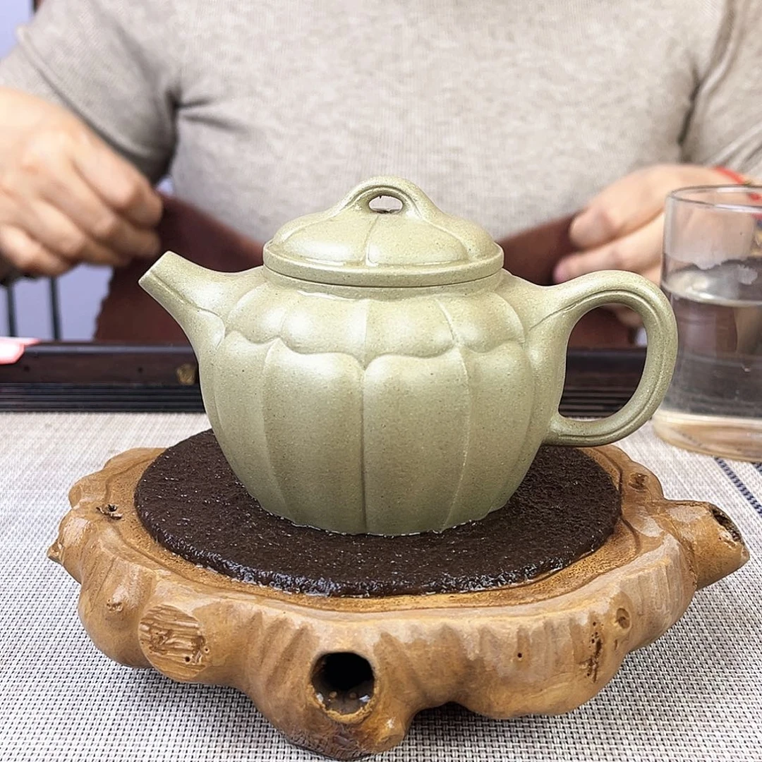 紫砂茶壶宜兴紫砂本山绿泥220c v