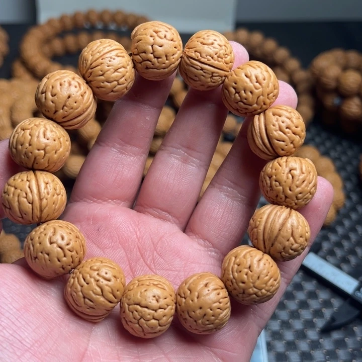 桃核手串时****好肉纹元宝