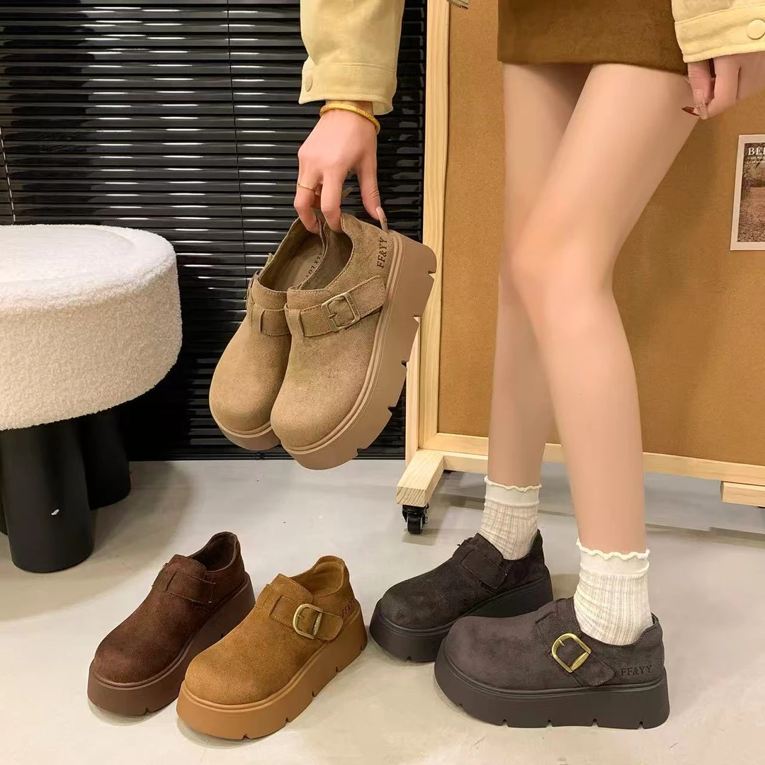 爆款复古厚底勃肯鞋女款2026春季新款9198