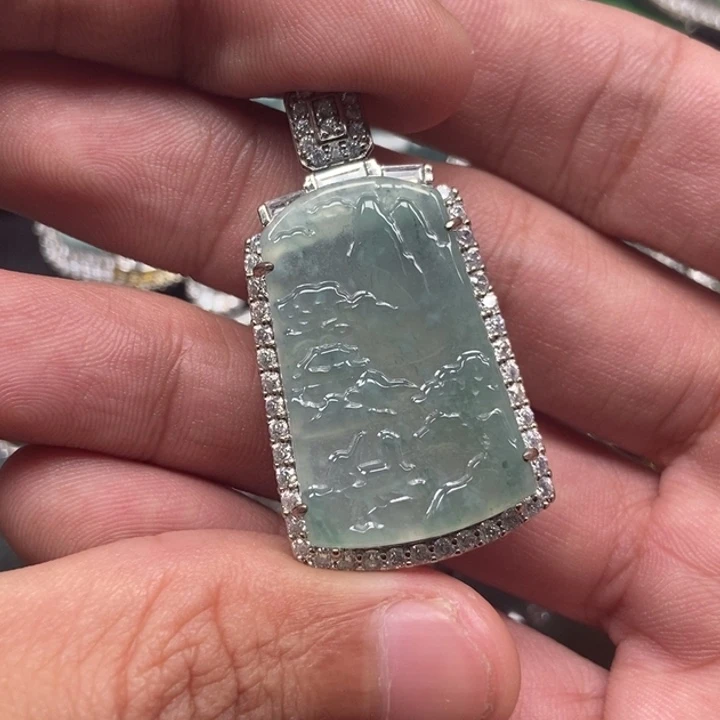 翡翠未镶嵌吊坠(不含链)