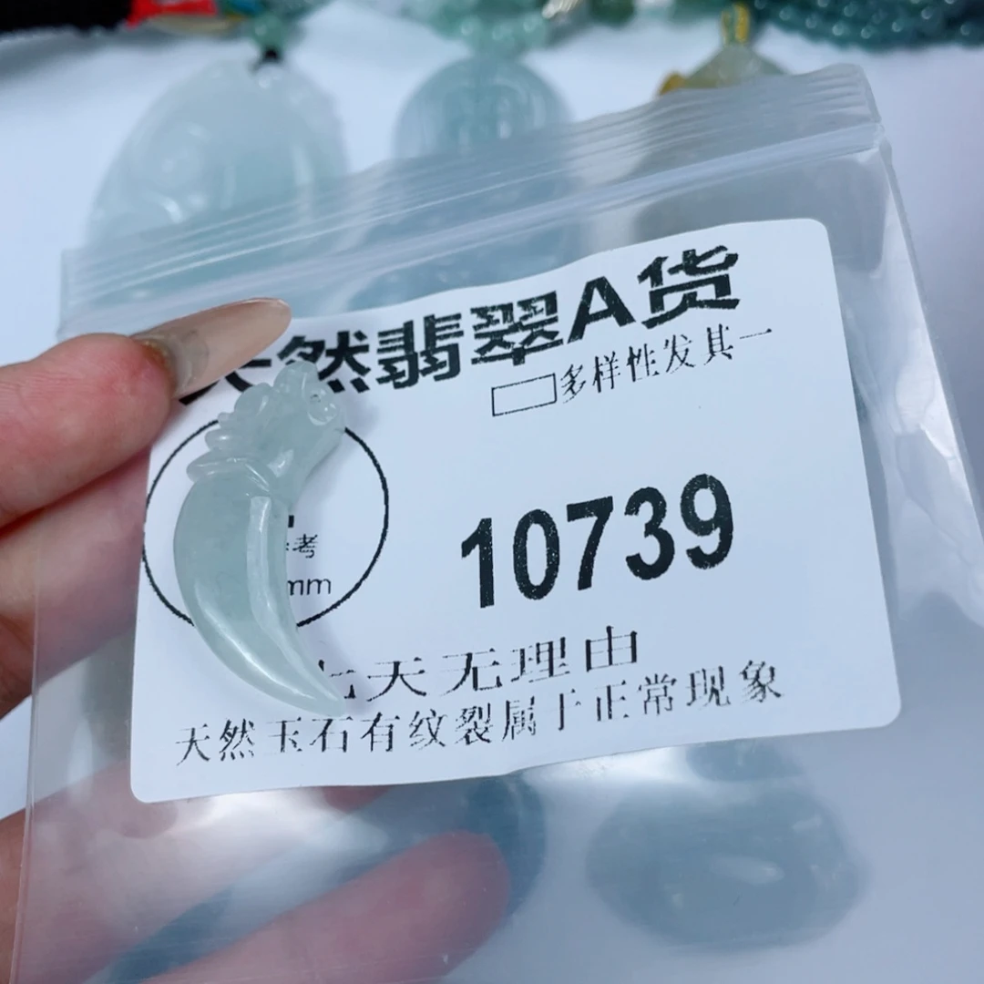 翡翠18K金镶嵌颈饰10739