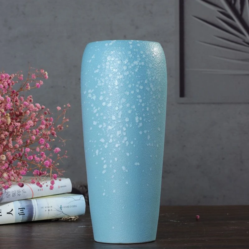 现代简约陶瓷花瓶水养富贵竹满天星雪柳鲜花干花家居客厅桌面摆件