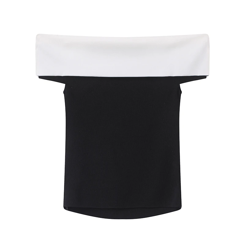 商场同款艾诺丝2025春季新款一字肩针织衫上衣百搭毛衣女8104