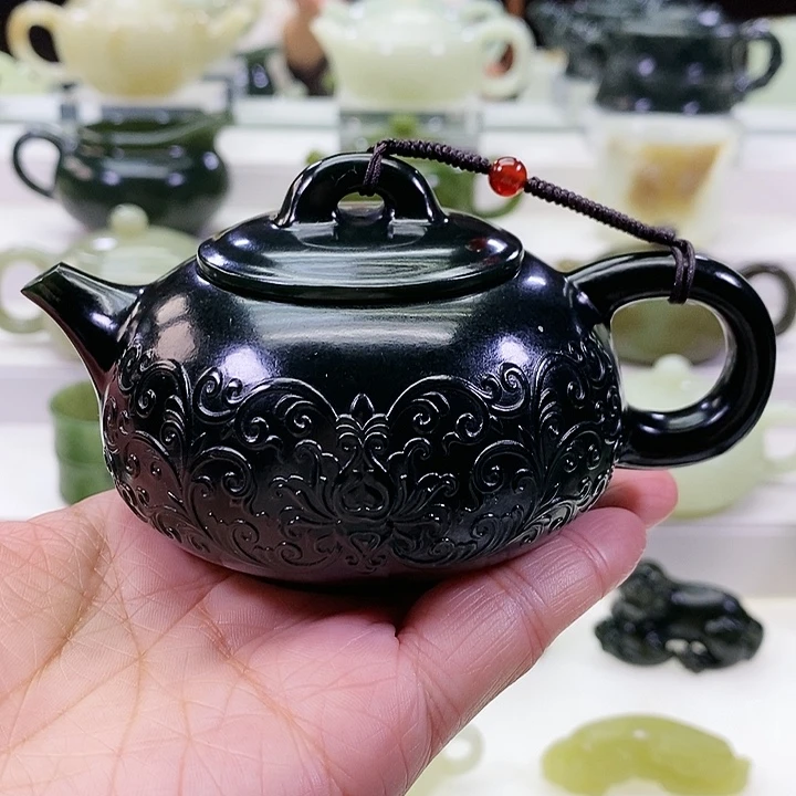 未镶嵌和田玉挂件茶壶180m l