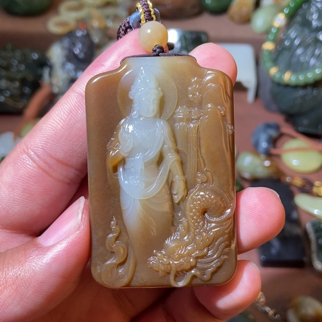 和田玉未镶嵌挂件