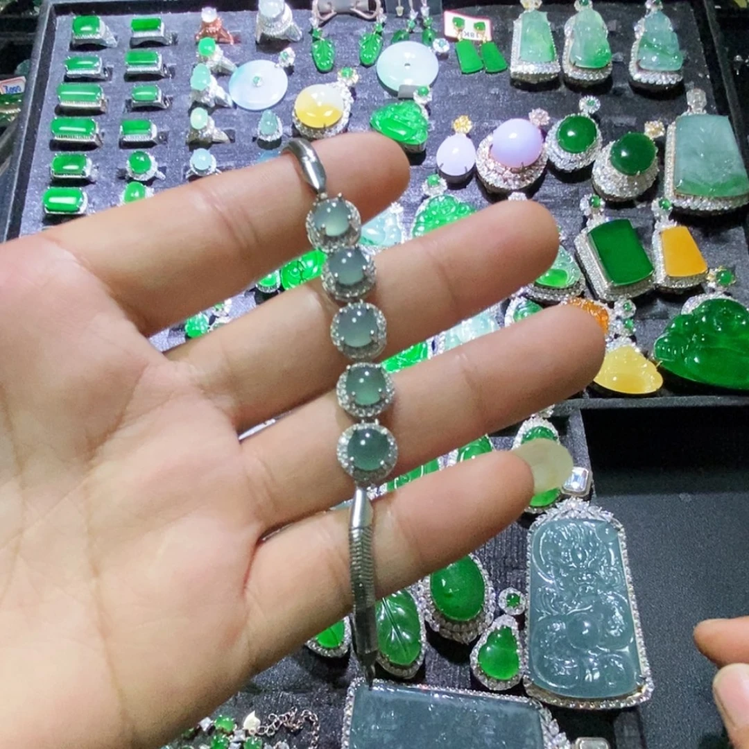 翡翠未镶嵌手链A货翡翠4