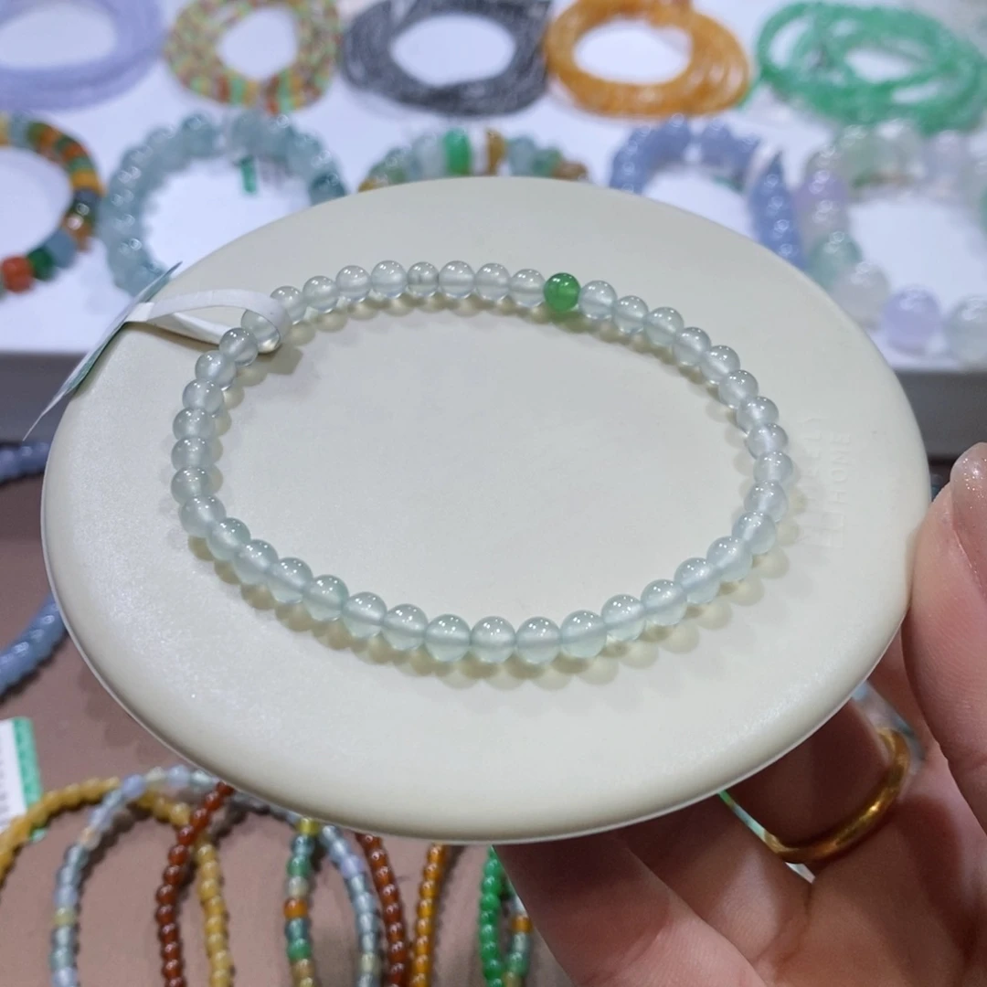 翡翠手链未镶嵌冰玻小米