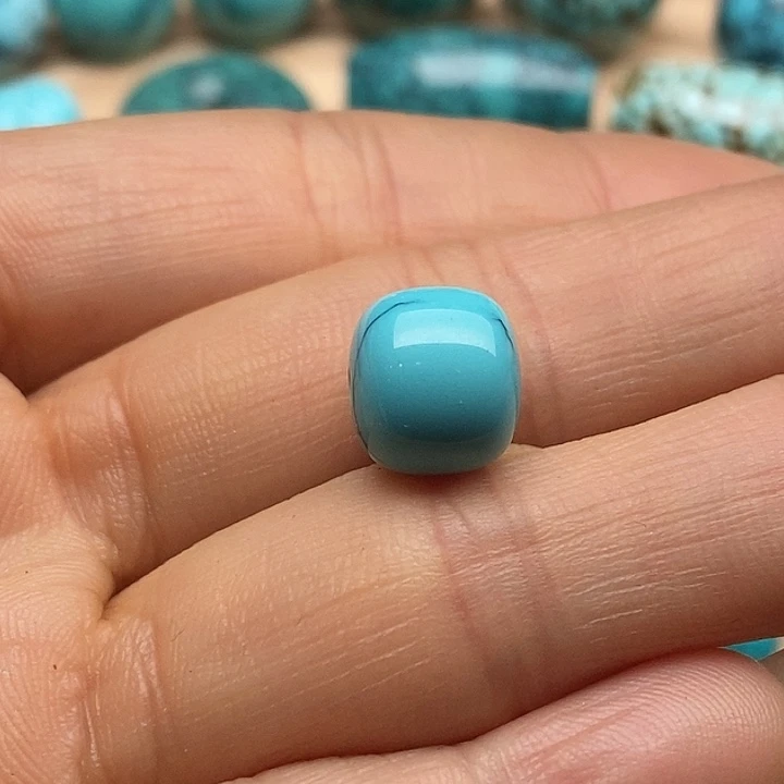 绿松石未镶嵌湖北原矿高瓷无优化绿松石