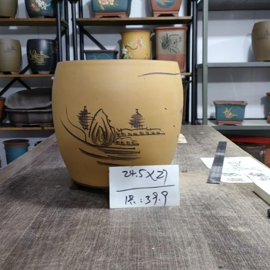 紫砂花盆库存尾货清仓