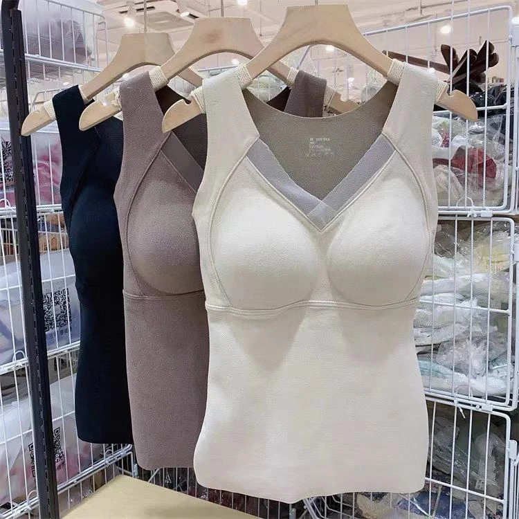 8803石墨烯保暖背心自带胸垫