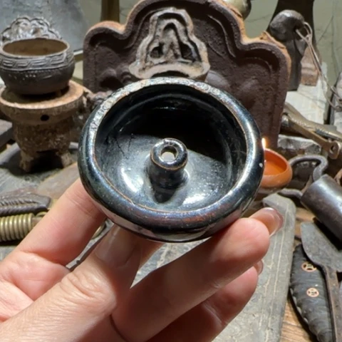 陶瓷肚径6.5瓷油灯