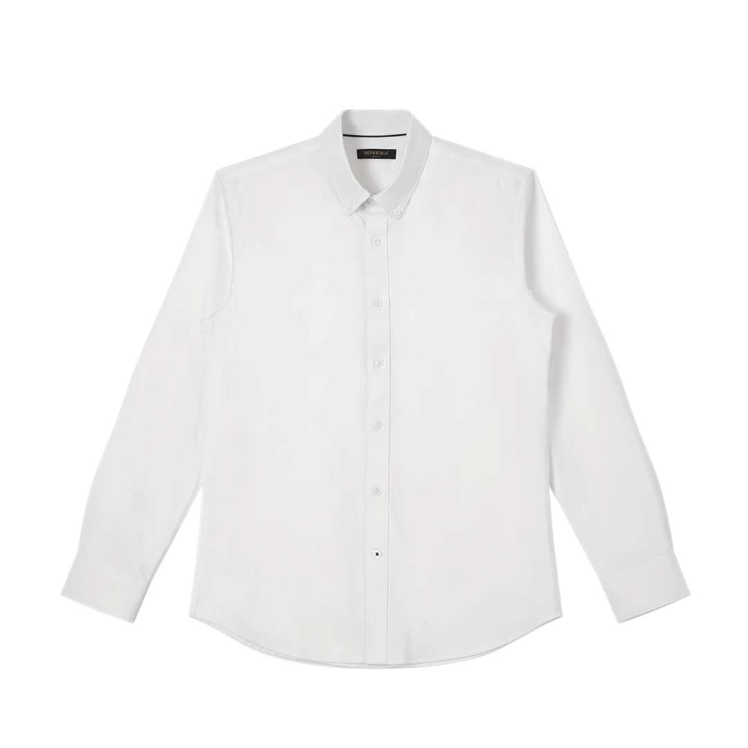 2025新款高克重牛津纺衬衫通勤商务两穿衬衫白色