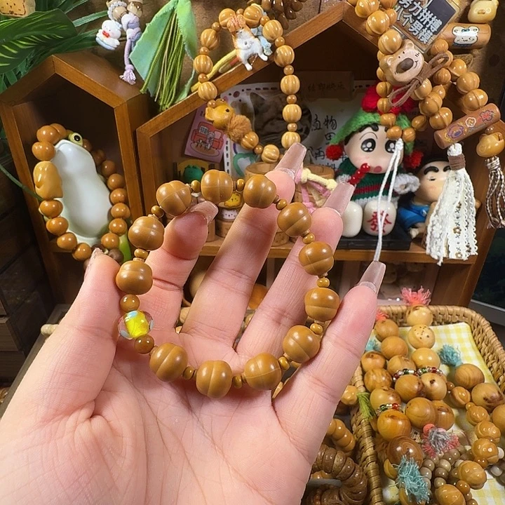 猴头核桃吊坠福禄手串