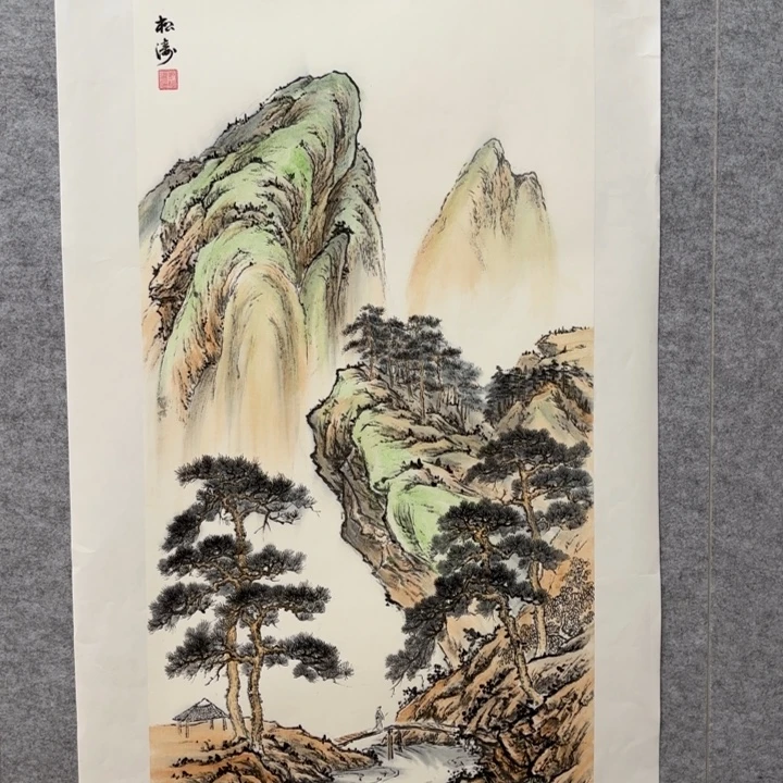 国画花鸟等图案为一体而