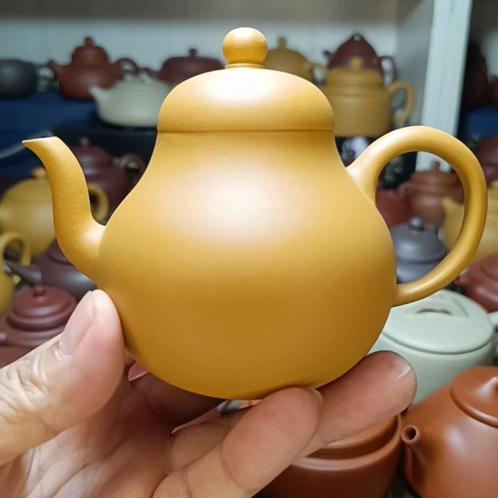 紫砂茶盘原矿黄金段泥思婷300cc半手工