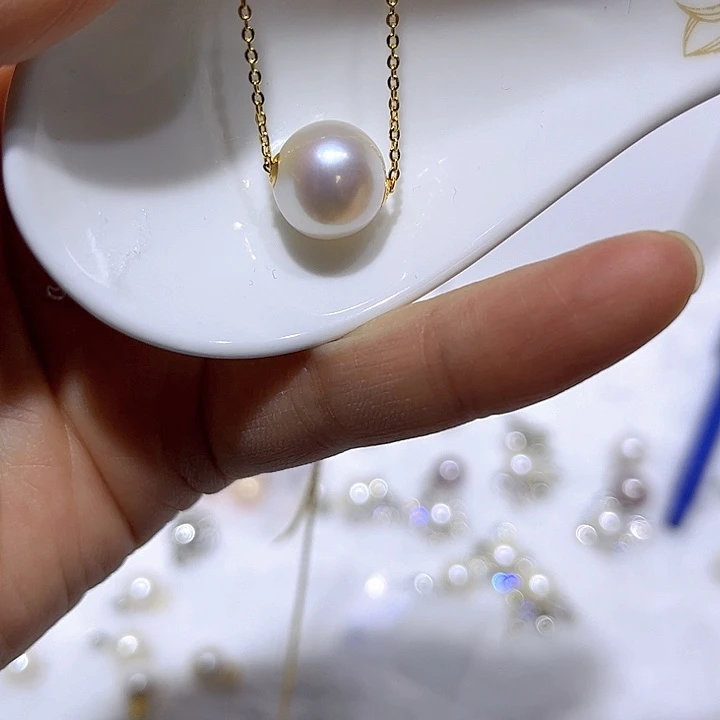 淡水珍珠白珠路路通吊坠未镶嵌