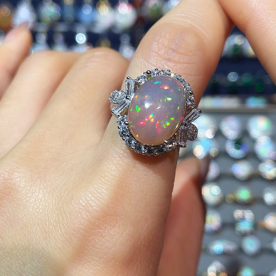 欧泊银S925镶嵌戒指