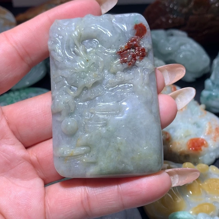 翡翠未镶嵌颈饰保真天然A货翡翠