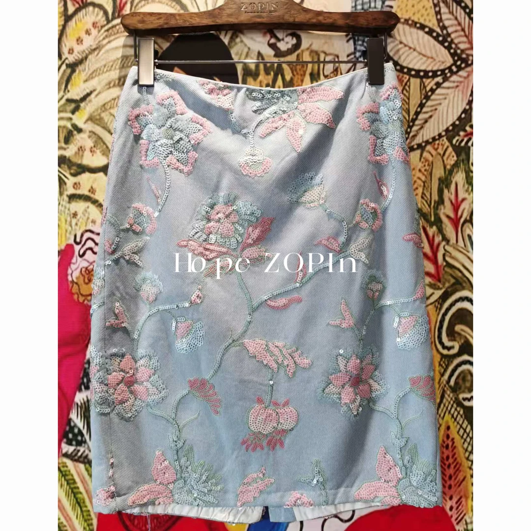 【大G精选】“艺术画布” 设计感亮片花半裙