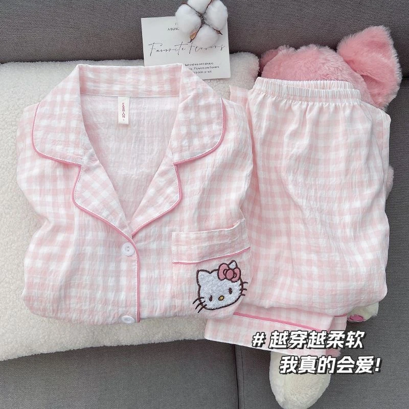 云朵绵睡衣女春秋款长袖长裤可爱甜美少女秋冬季超柔软家居服套装