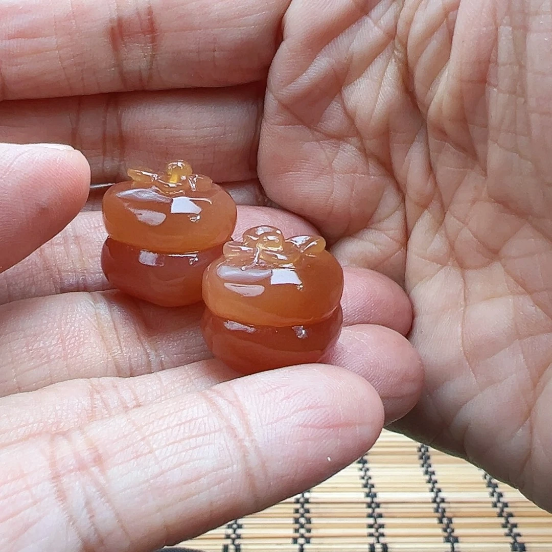 未镶嵌玛瑙/玉髓珠宝半成品随机2发一