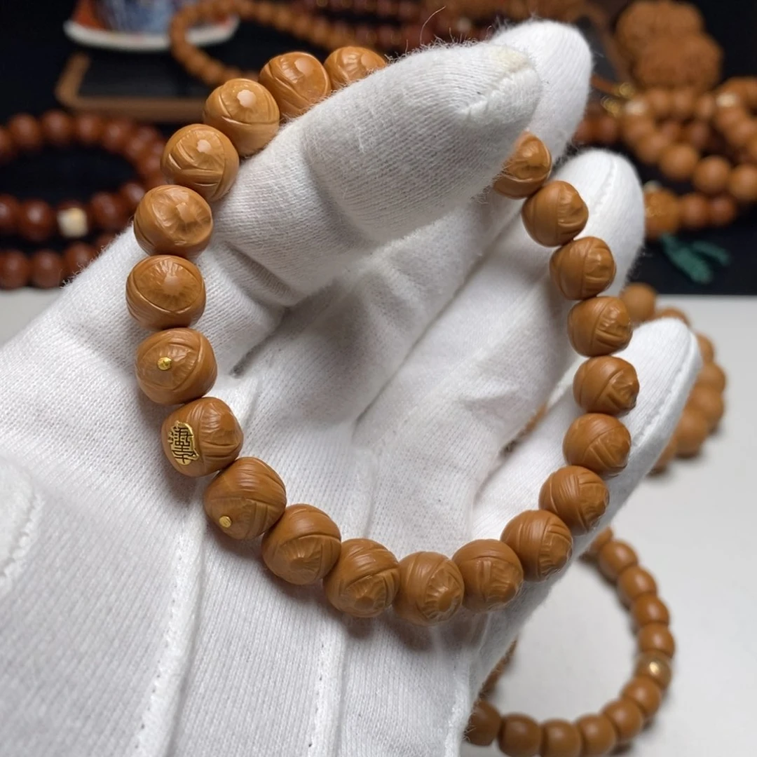 猴头核桃手串小****_藏岩魔瞳