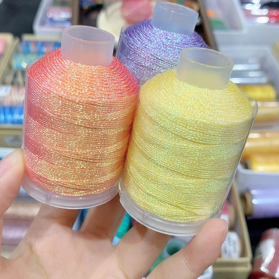 腈纶6股幻彩爱玛橙、栀子黄、浅浅紫25克
