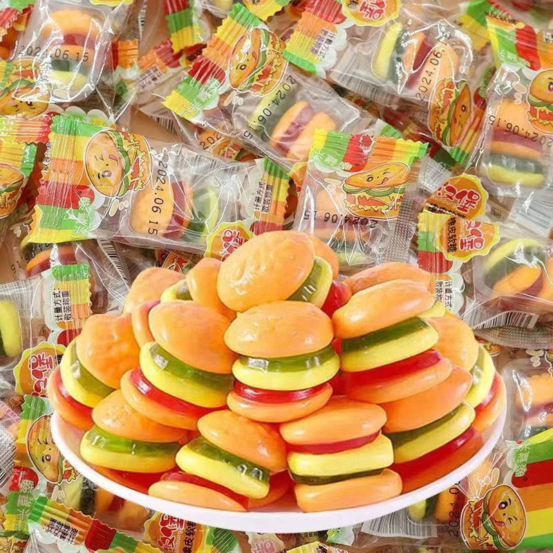 汉堡橡皮软糖独立包装高颜值休闲零食适合节送小朋友儿童糖果