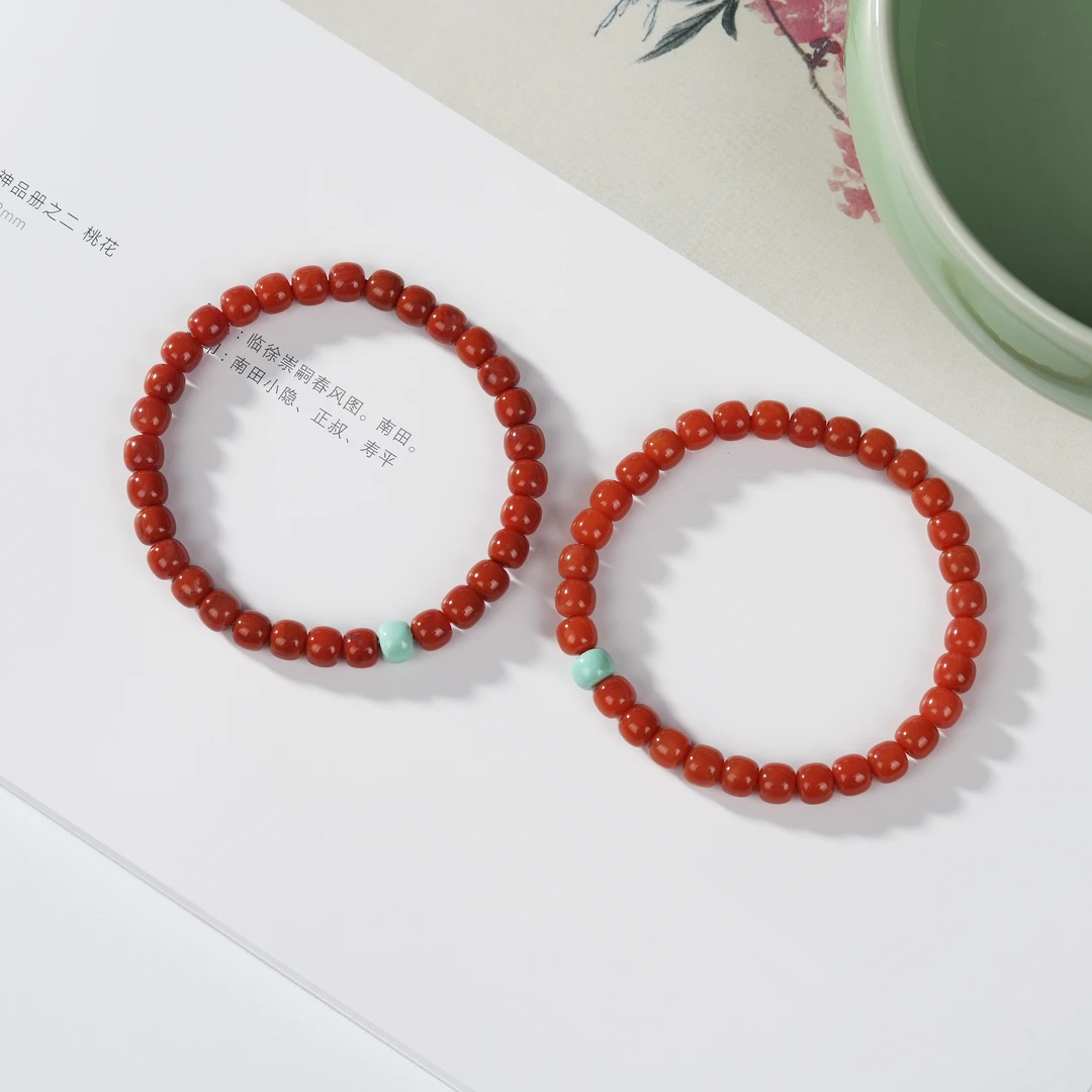 【云上好物】南红老型DIY手串-多样性发其一-5×6mm-DS89586-24（JG）