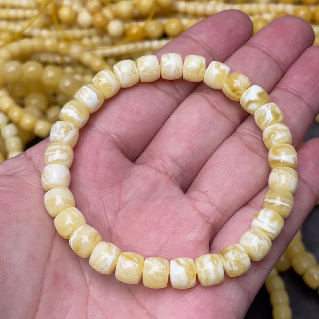 蜜蜡裸石未镶嵌蜜蜡手串8mm