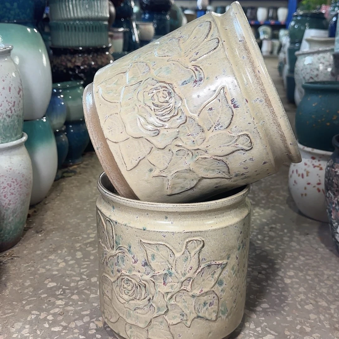 紫砂花盆高20口20