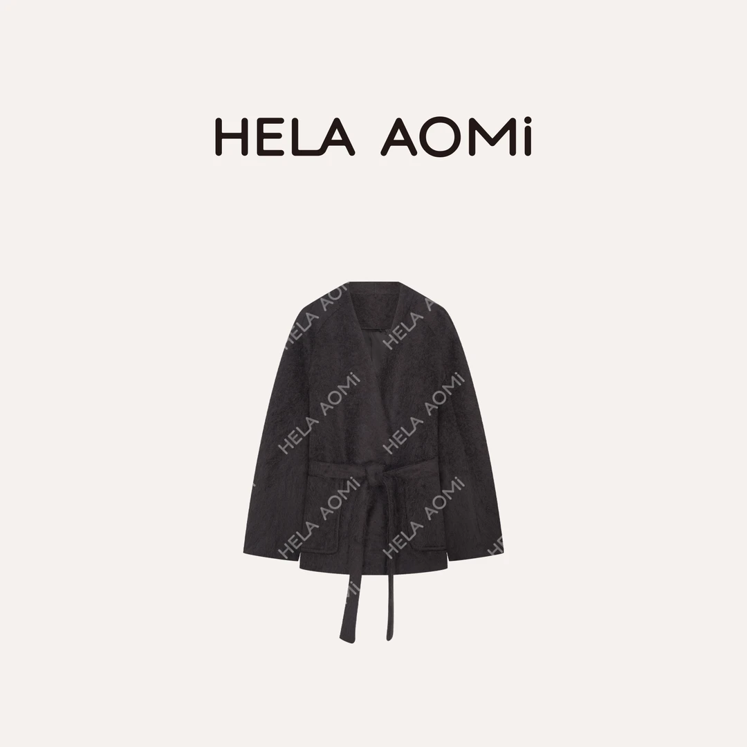 HELA AOMI “初剪羊毛羊绒”绵羊毛90%+山羊绒10%大衣CY5DM08583