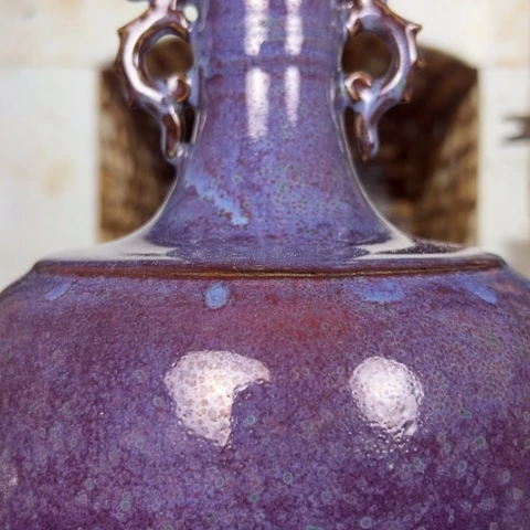 摆件绿**山犊泉钧窑作品