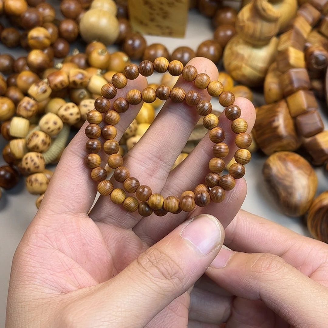 柏木（崖柏）手串/手链06双圈黑油