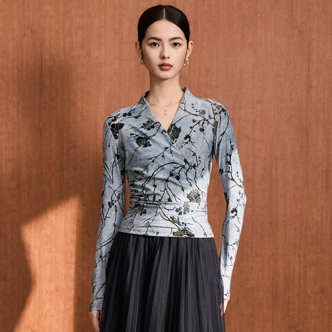 【妍妍专属】碎花显瘦气质时尚印花衬衫VDA875POH0