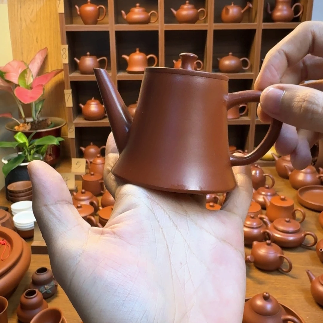 紫砂茶壶潮州朱泥壶开运壶