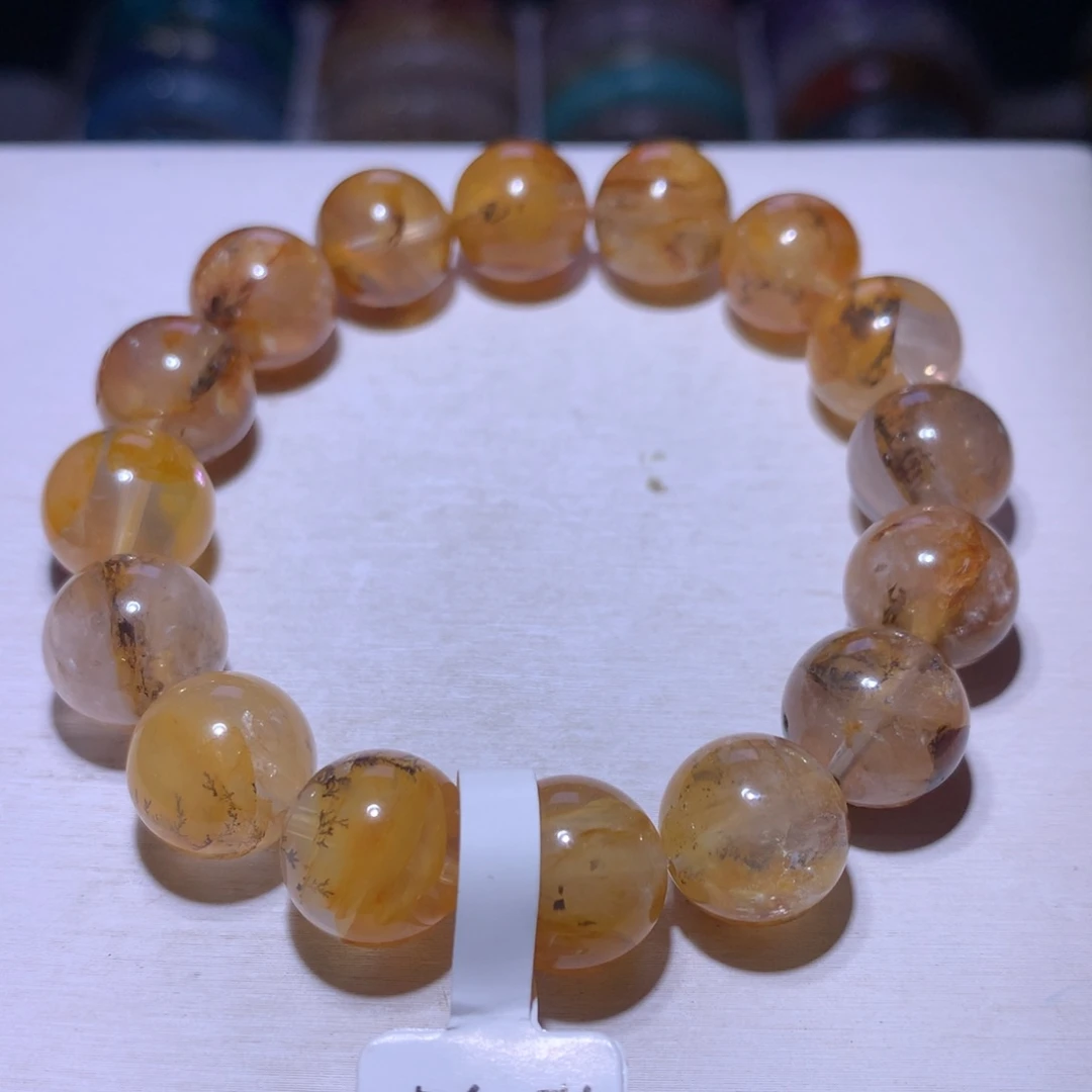 银S925镶嵌手串水晶小树胶花12.9m