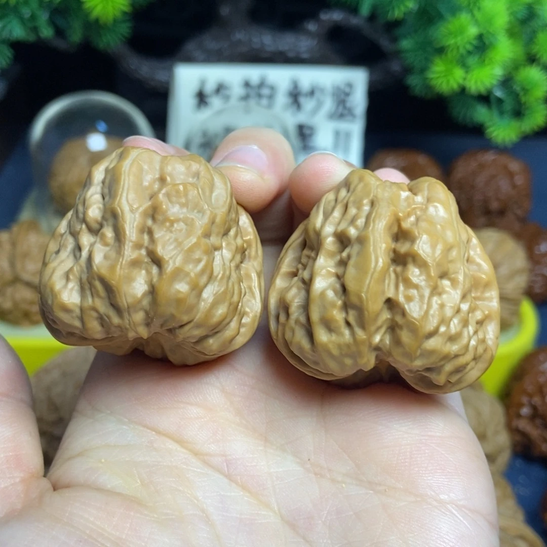 核桃核桃把件文玩蛤蟆头37尺4