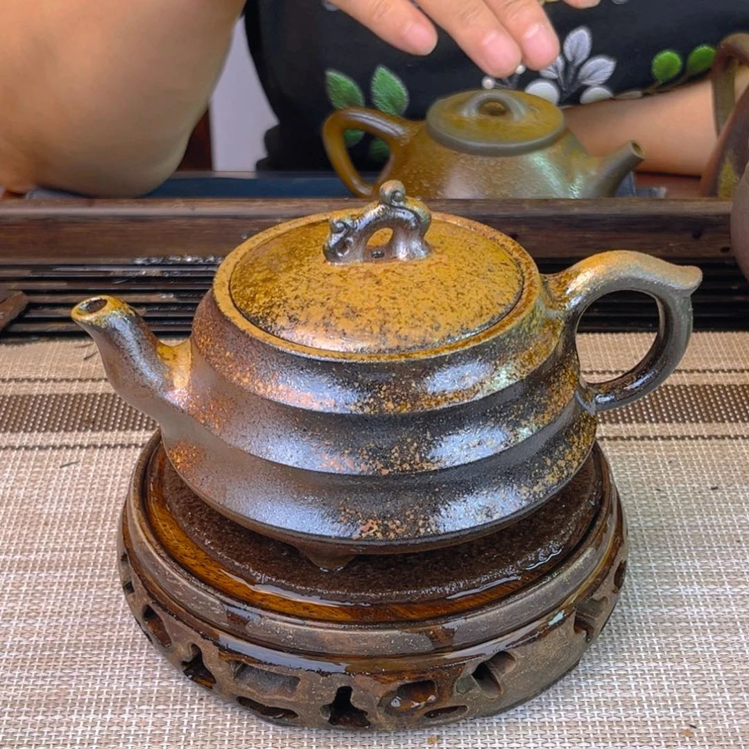 茶壶紫砂宜兴紫砂底槽清柴烧320cc