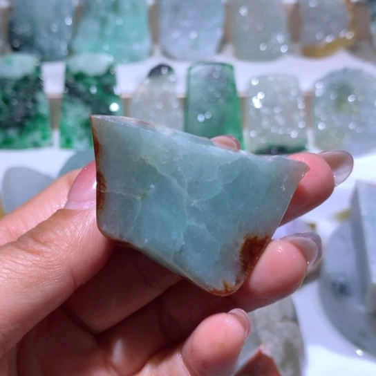 翡翠裸石翡翠边角料